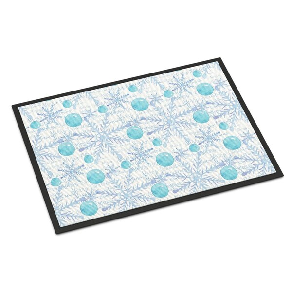 Carolines Treasures Winter Snowflakes on White Indoor or Outdoor Mat, 24 x 36 in. BB7487JMAT - main